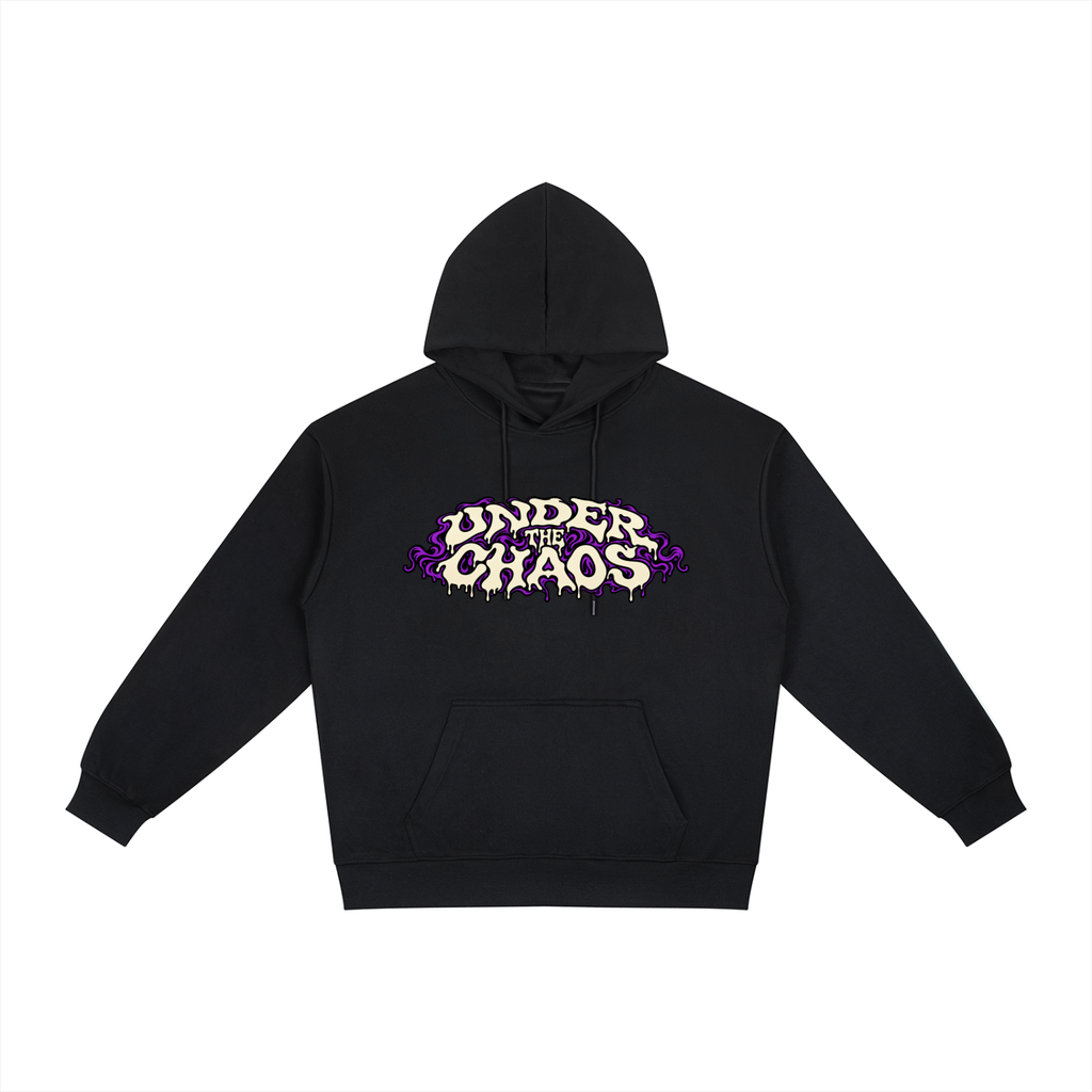 Under The Chaos Relaxed Fit Hoodie — Gothic Drip Logo