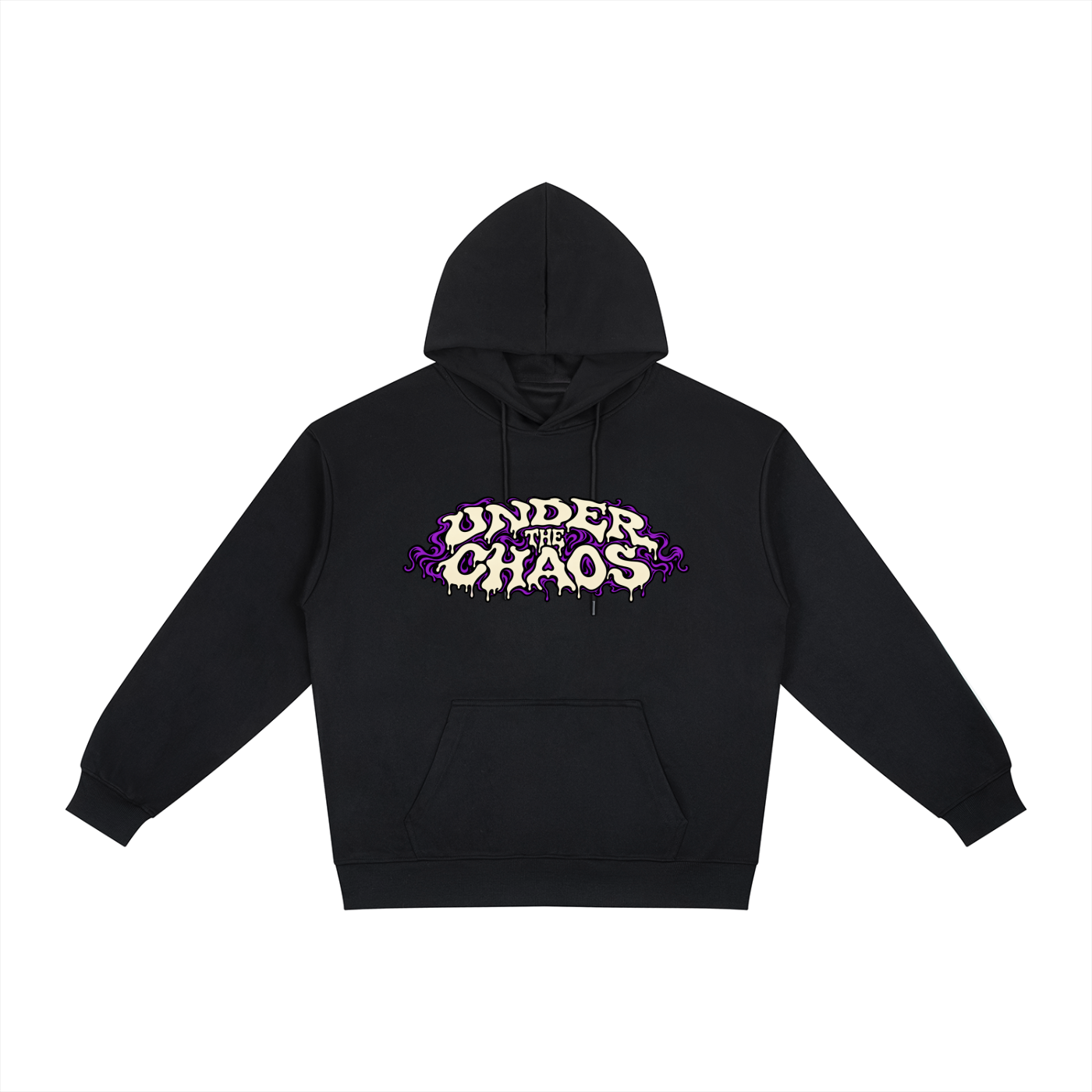 Under The Chaos Relaxed Fit Hoodie — Gothic Drip Logo