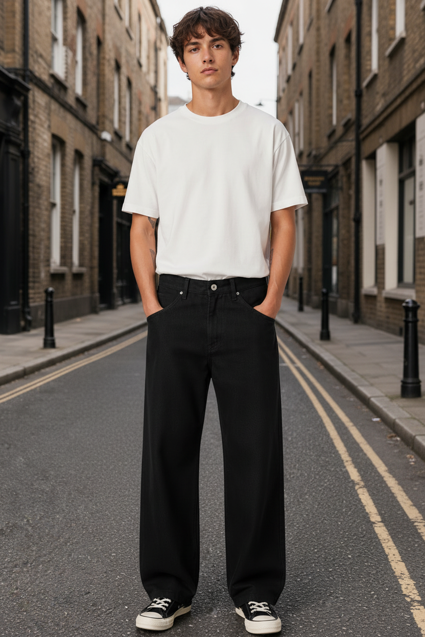 Heavyweight Cotton Straight-Leg Pants