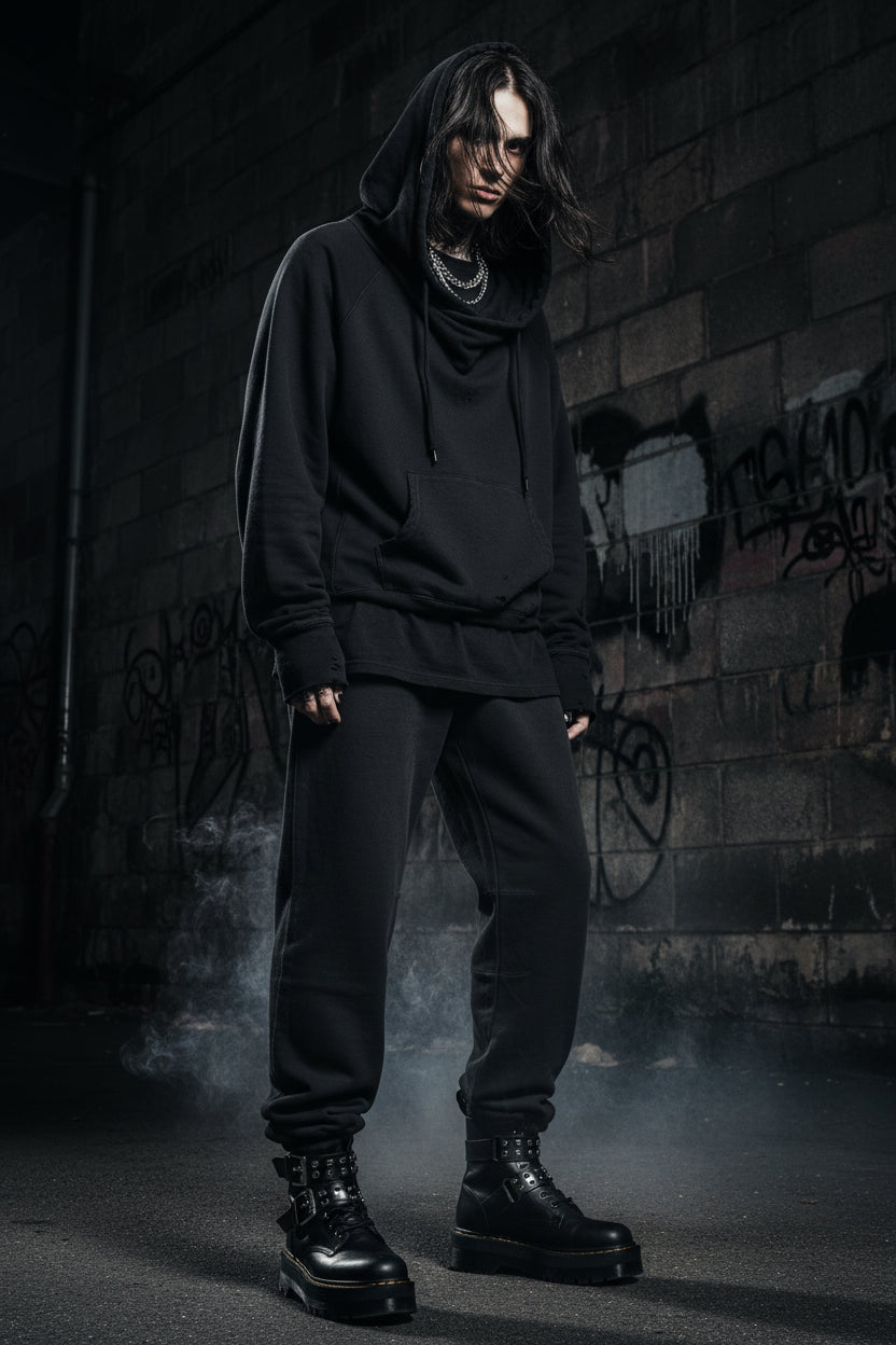 Unisex Vintage Washed Barrel Leg Sweatpants