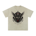 Nevermore Crest Snow Washed Oversized T-Shirt – Unisex Drop Shoulder