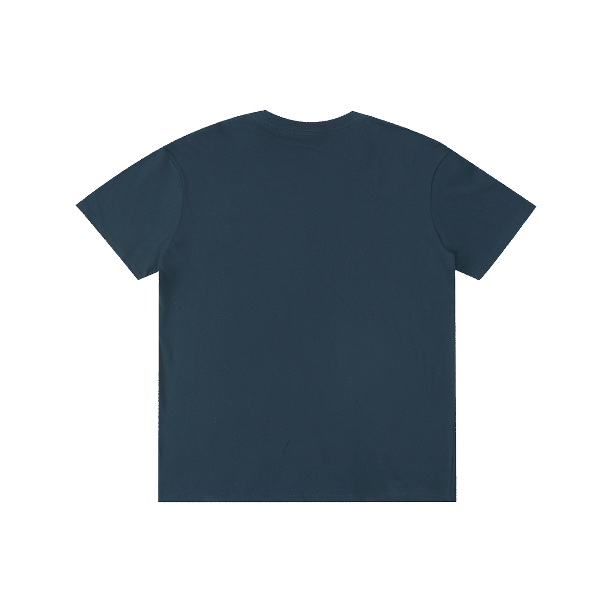 Navy blue t-shirt on a white background