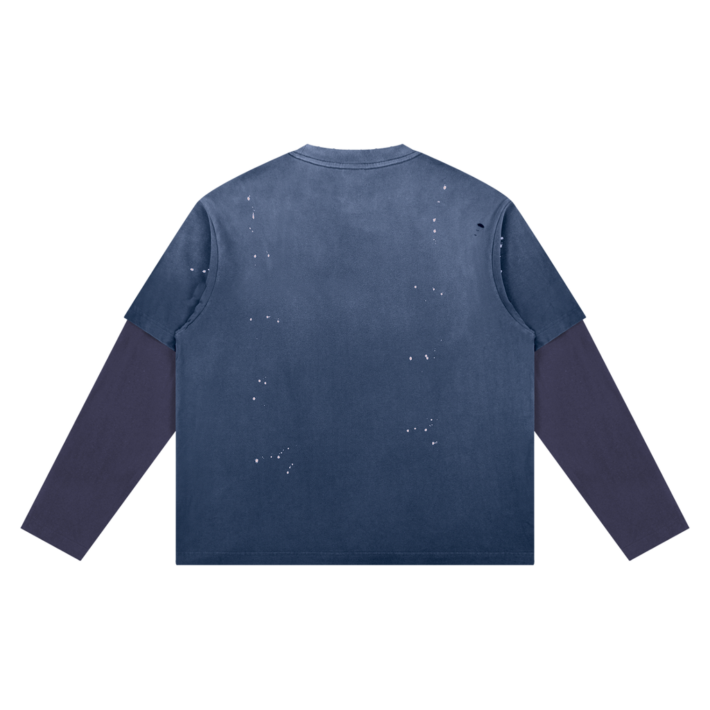 In The Shadow We Remember Gothic Vintage Wash Layered T-Shirt