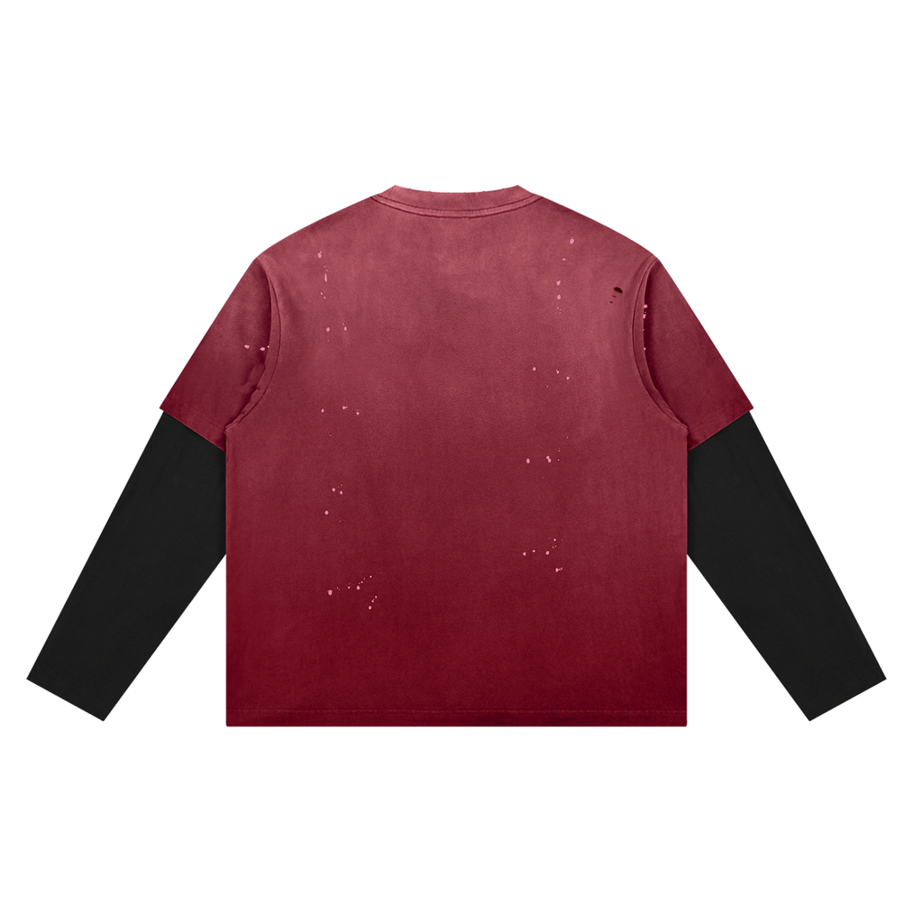 In The Shadow We Remember Gothic Vintage Wash Layered T-Shirt