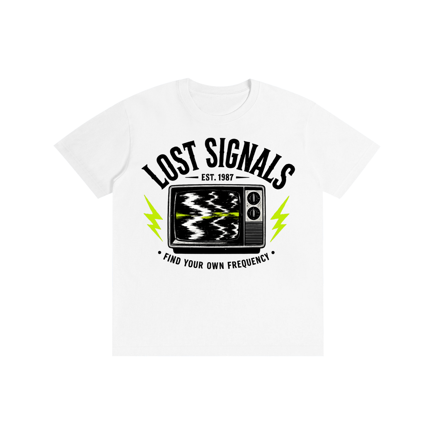 Lost Signals Retro TV T-Shirt | Vintage Static Television Graphic Tee