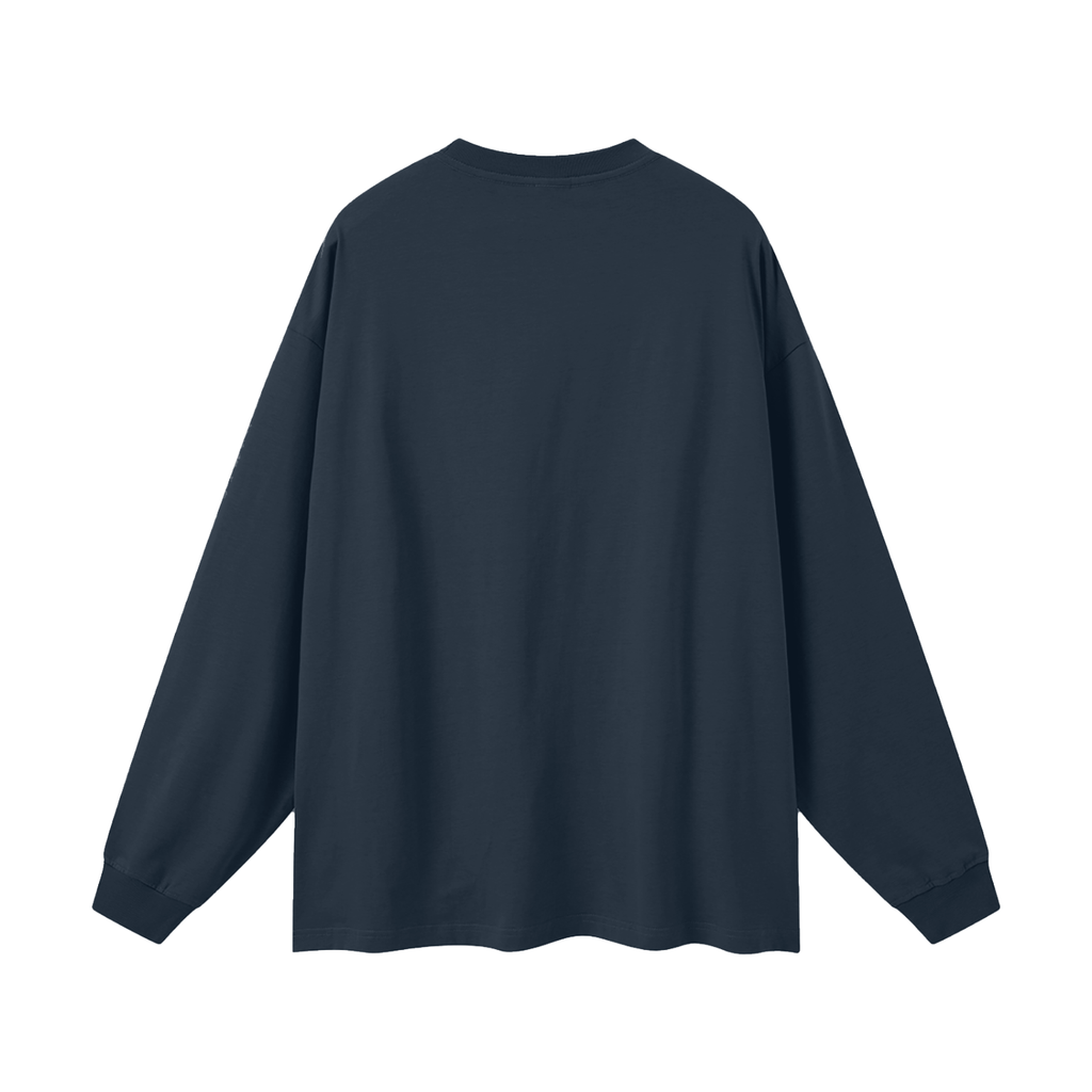 Noctis Athletic Crest Long Sleeve Tee – Heavyweight Oversized Drop Shoulder