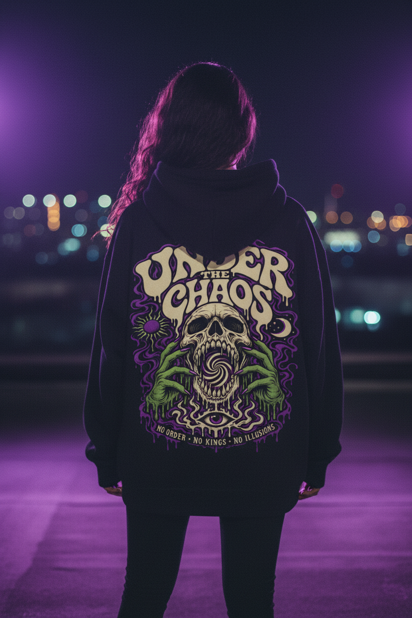 Back Mockup 2 — Female, Rooftop Night