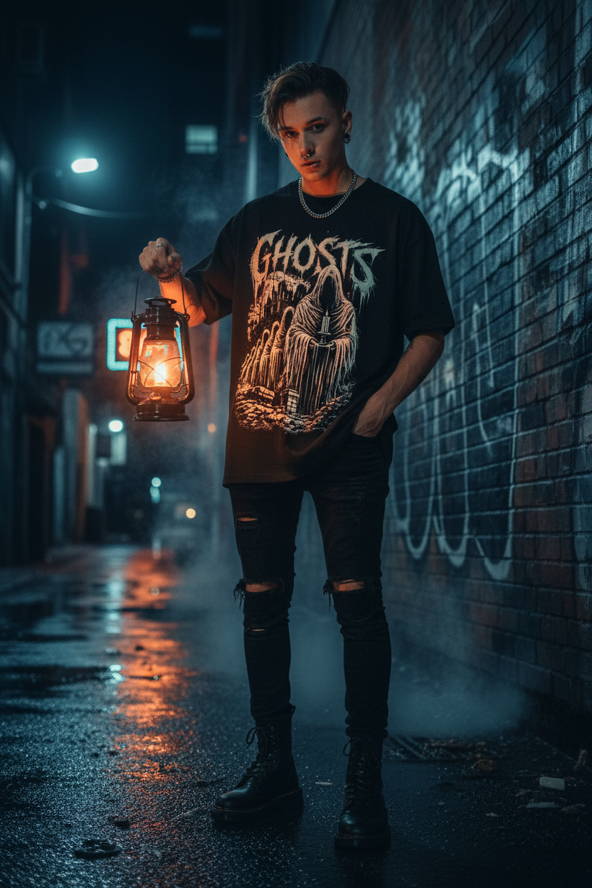 Ghosts Tee — Urban Lifestyle Mockup