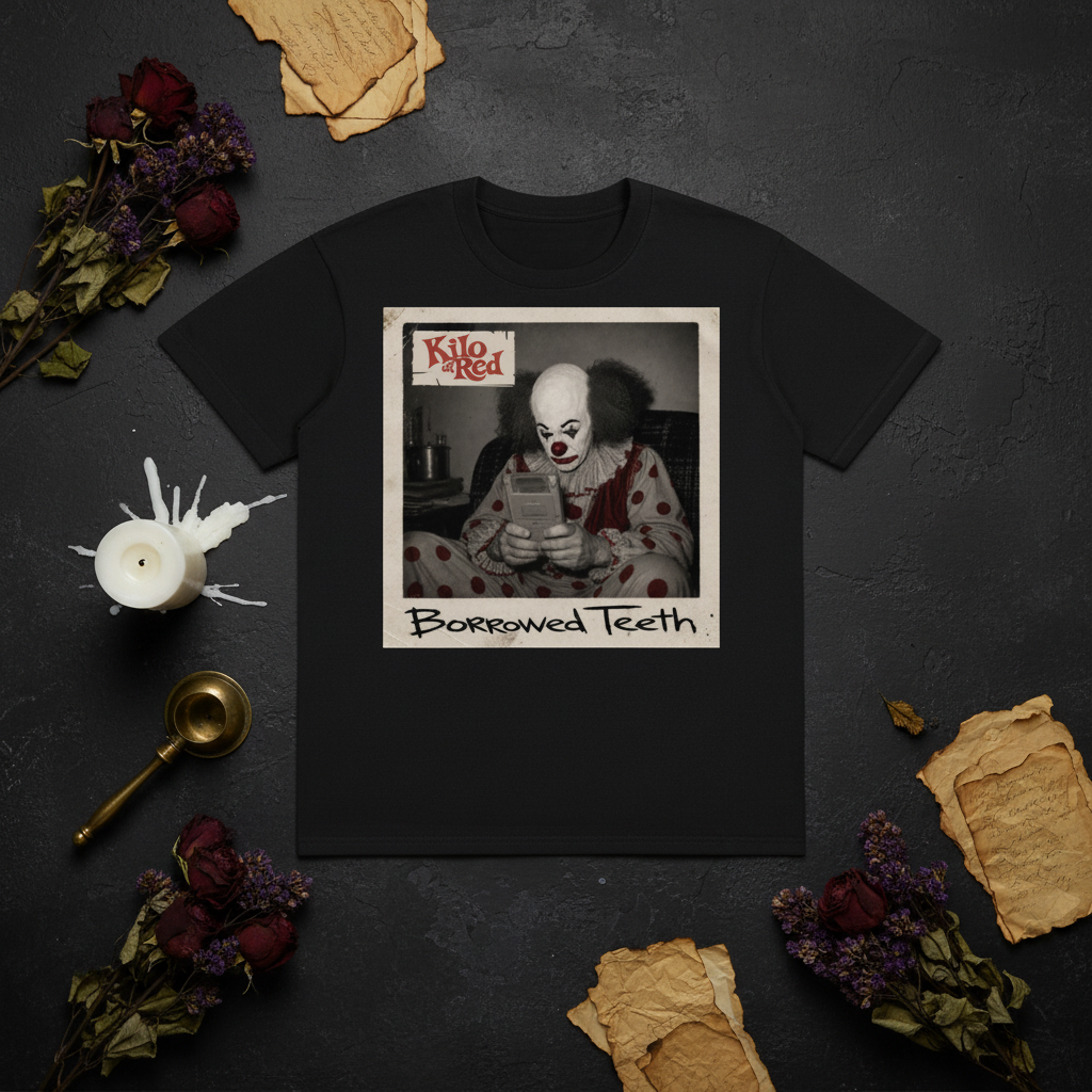 Kilo of Red Borrowed Teeth Flat Lay Mockup