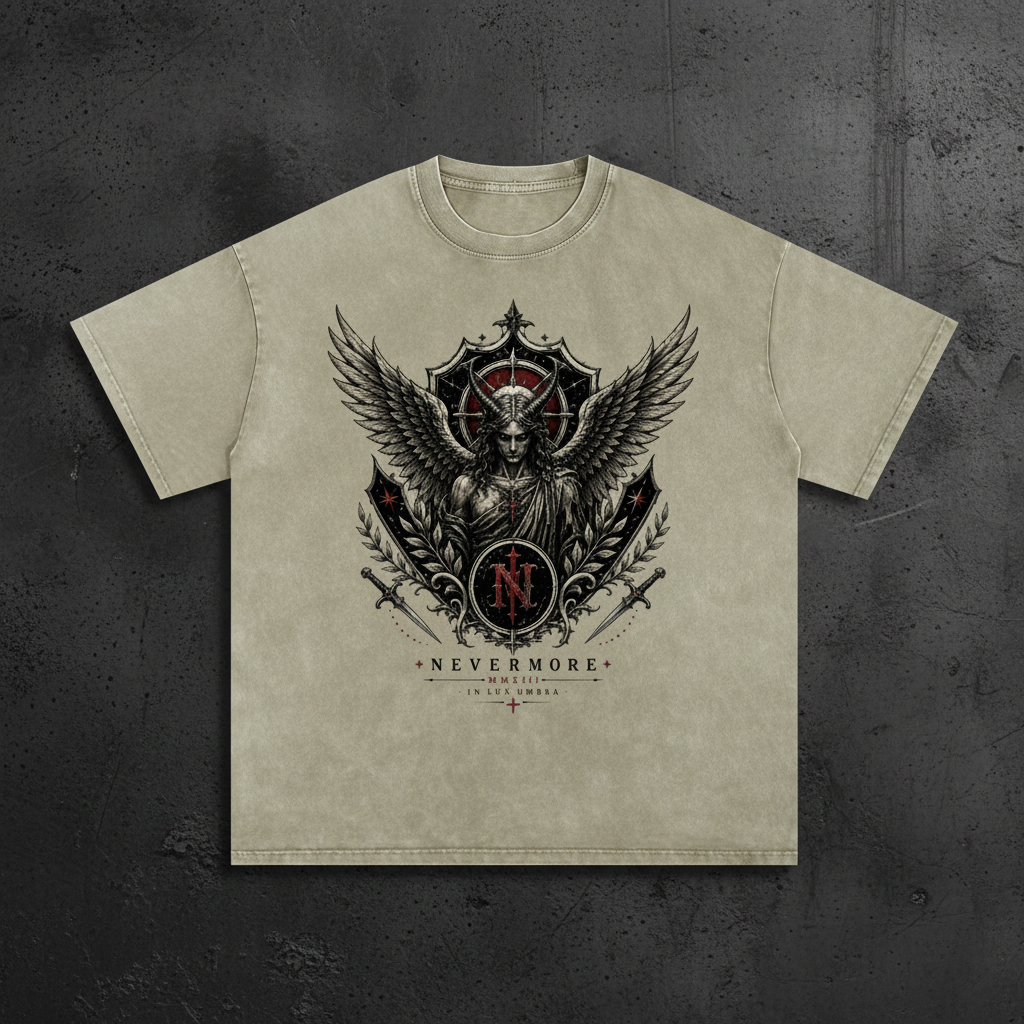 Nevermore Crest Flat Lay Mockup