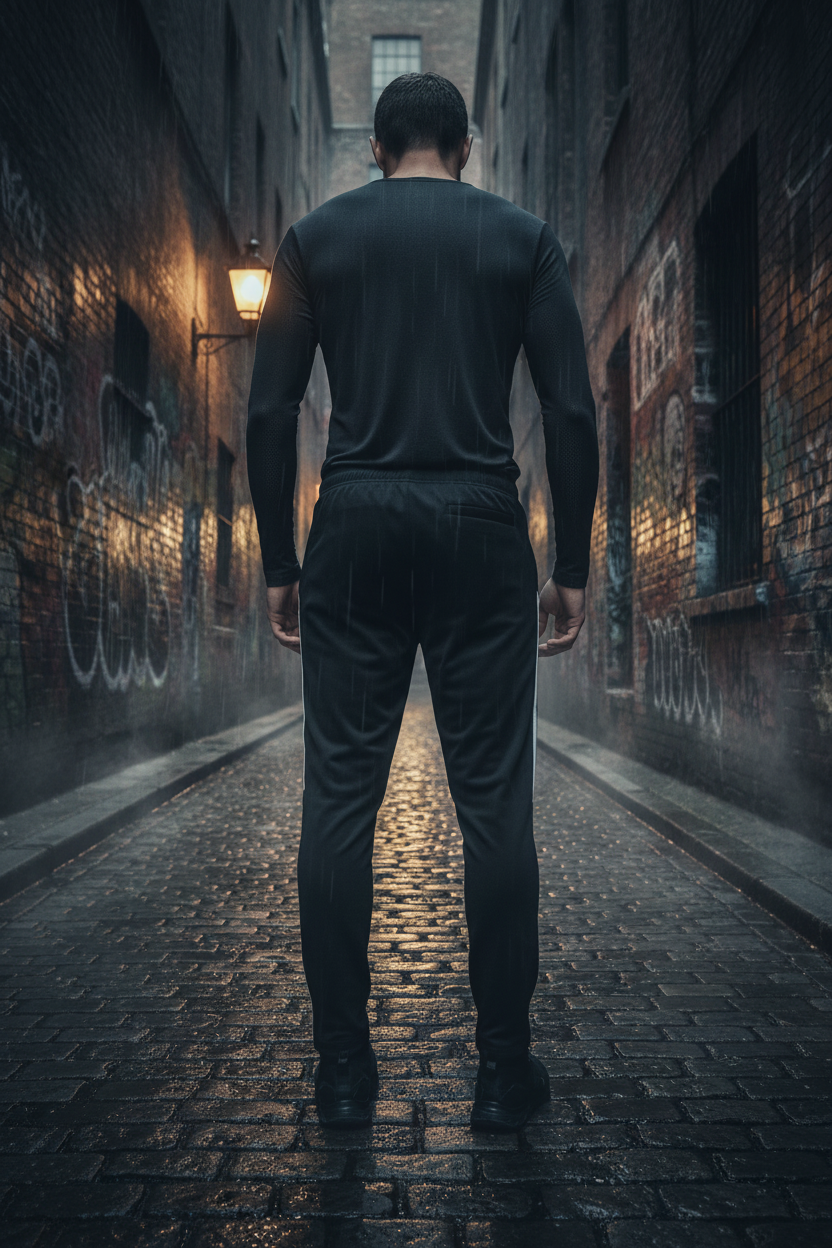 Side Stripe Running Pants Gothic Urban Back